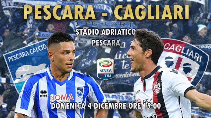 diretta live Pescara-Cagliari risultato formazioni 2016/2017