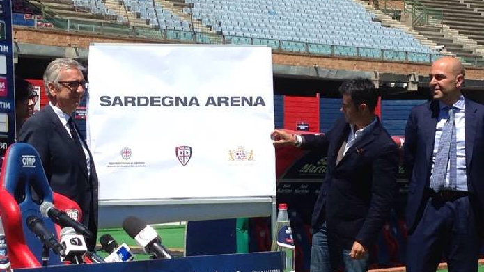 presentazione stadio provvisorio sardegna arena