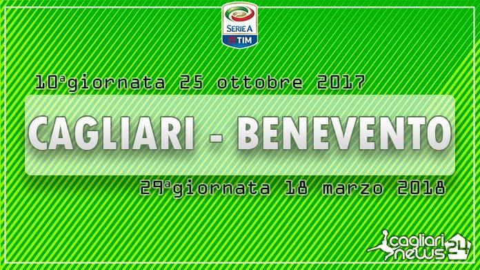 calendario serie a decima giornata cagliari benevento