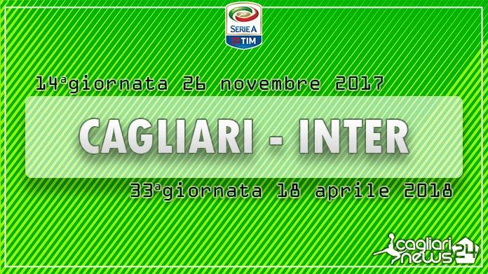 calendario serie a quattordicesima giornata cagliari inter