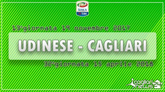 calendario serie a tredicesima giornata udinese cagliari