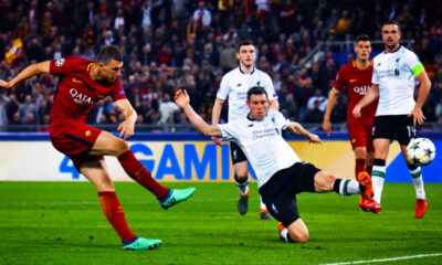 dzeko milner gol roma liverpool maggio 2018