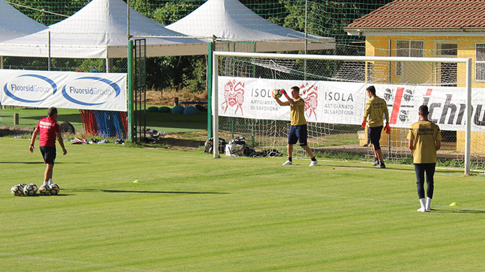 allenamento portieri cragno cagliari aritzo 5 luglio 2018