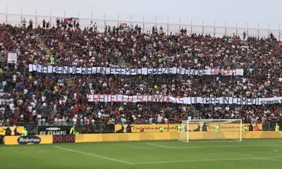 cossu striscioni sconvolts curva nord