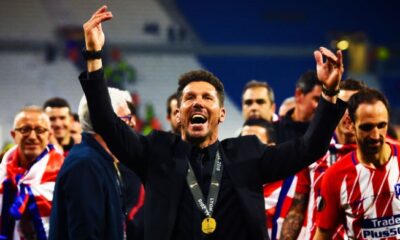 simeone atletico madrid premiazione europa league maggio 2018
