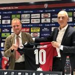 paolo giulini mario passetti maglia 10 patch conferenza presentazione sardegna arena formaggini cagliari