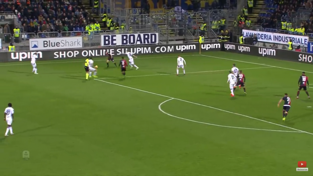 Cagliari Parma analisi Nicolò Barella cross