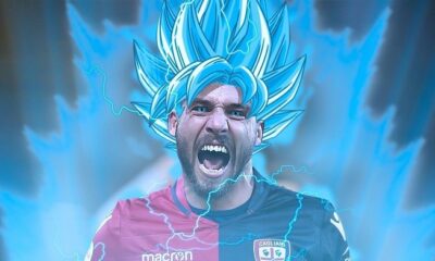 Leonardo Pavoletti Cagliari super saiyan blu