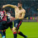 Cerri esultanza gol Cagliari Sampdoria