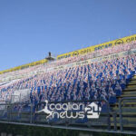 cagliari torino curva sud bandiere 4 mori