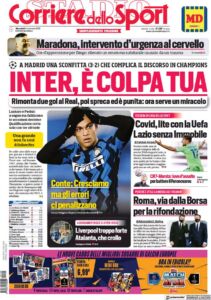 Le prime pagine dei quotidiani sportivi italiani 34 corriere dello sport 2020 11 04 5fa1f1d621944