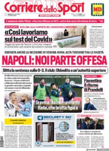 Le prime pagine dei quotidiani sportivi italiani 34 corriere dello sport 2020 11 10 5fa9dad3b1af5