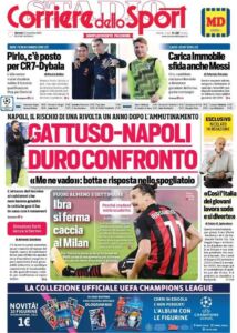 Le prime pagine dei Quotidiani Sportivi italiani 34 corriere dello sport 2020 11 24 5fbc44fc4446f