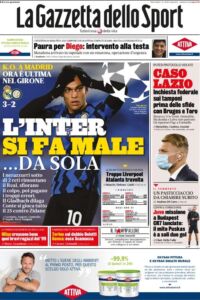 Le prime pagine dei quotidiani sportivi italiani 33 la gazzetta dello sport 2020 11 04 5fa235ede49df