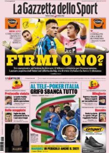 Le prime pagine dei quotidiani sportivi italiani 33 la gazzetta dello sport 2020 11 12 5faccae4d49a9