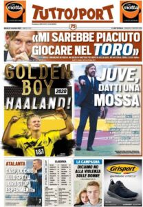 Le prime pagine dei Quotidiani Sportivi italiani di oggi 35 tuttosport 2020 11 21 5fb84e0e45279
