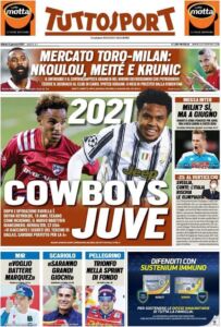 Le prime pagine dei quotidiani sportivi italiani 35 tuttosport 2021 01 02 5fefaf9a7aee1
