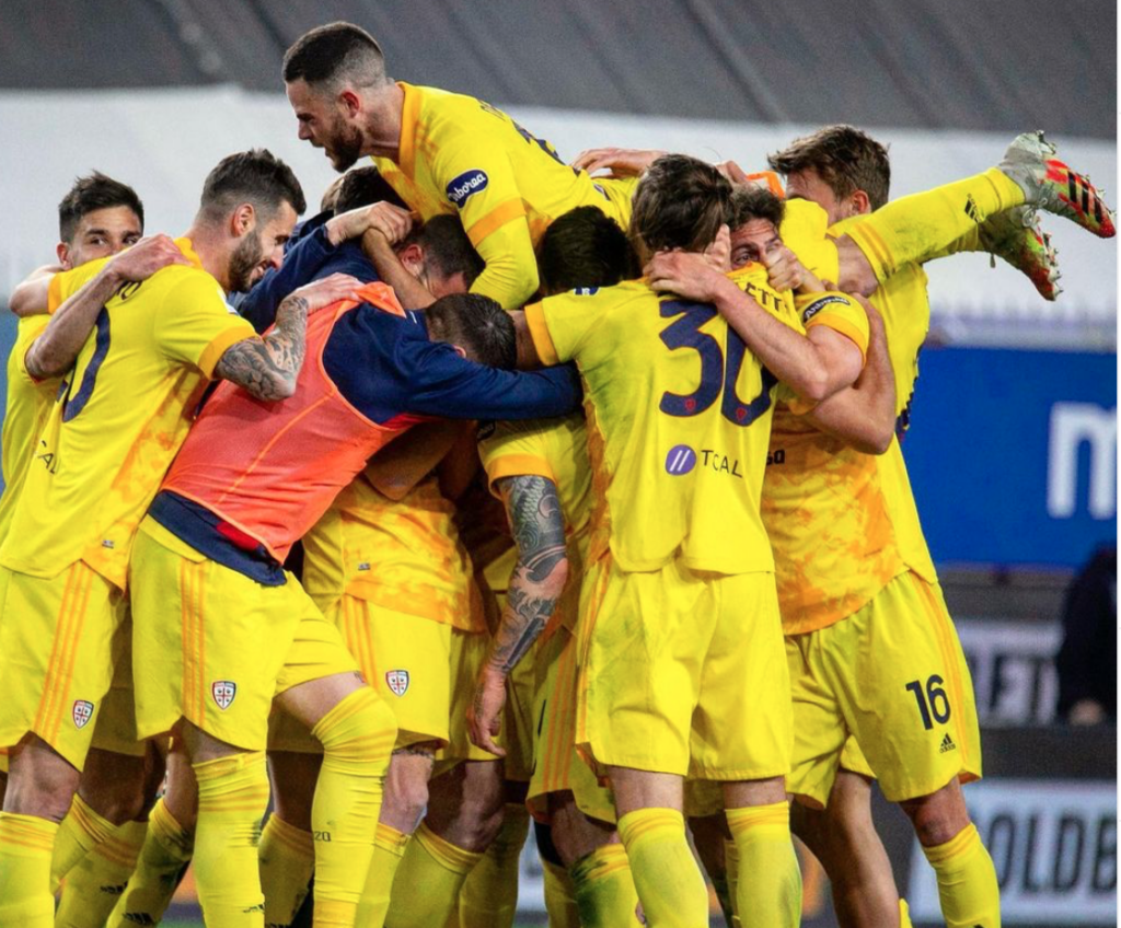 Esultanza Samp Cagliari