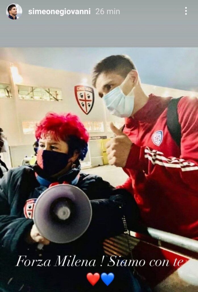 Da Joao Pedro a Nandez si alza un solo coro: «Forza Milena!» - FOTO 37 photo 2021 03 25 17.27.22