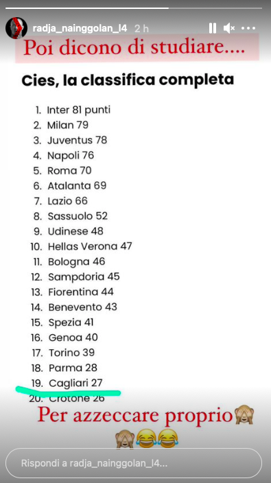 Nainggolan polemizza col CIES: «Poi dicono di studiare...» - FOTO 29 Schermata 2021 05 20 alle 15.32.45