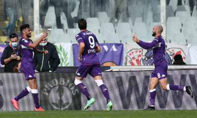 esultanza fiorentina gonzalez vlahovic saponara