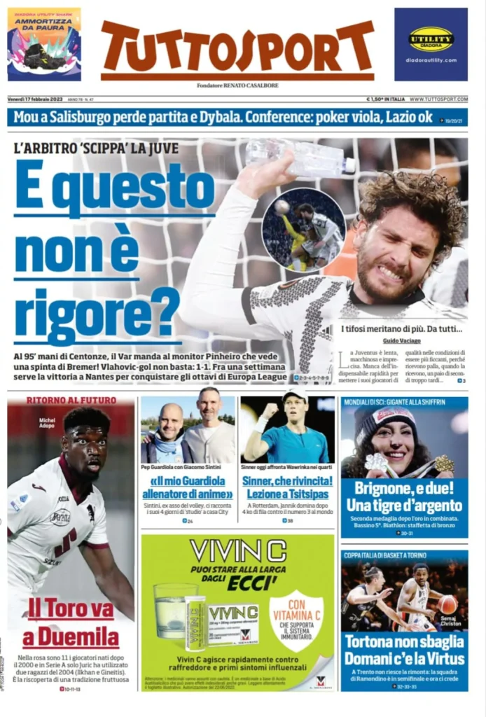 Le prime pagine dei principali quotidiani sportivi – 17 febbraio 29 3366EB03 0545 492B BDE9 ED2919EE9DCC