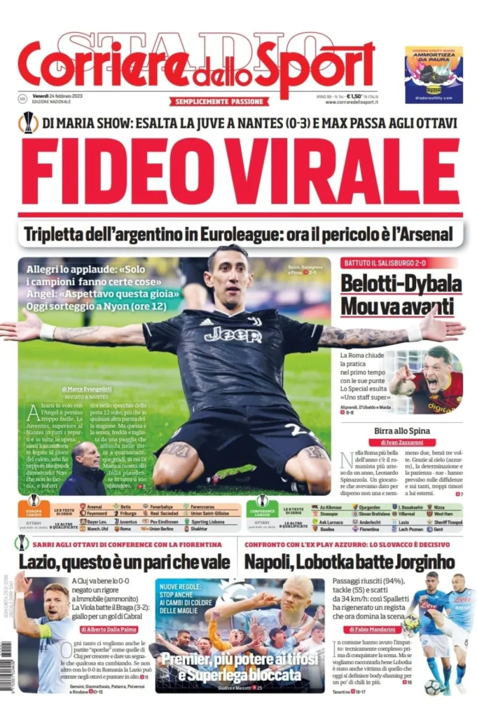 Le prime pagine dei principali quotidiani sportivi – 24 febbraio 29 5EB84495 7E83 4AD7 97F1 60AB1C9EF037