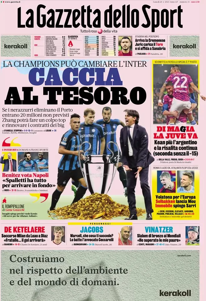 Le prime pagine dei principali quotidiani sportivi – 20 febbraio 27 BB0F6C43 889C 4D74 900C 828AA7E40E61