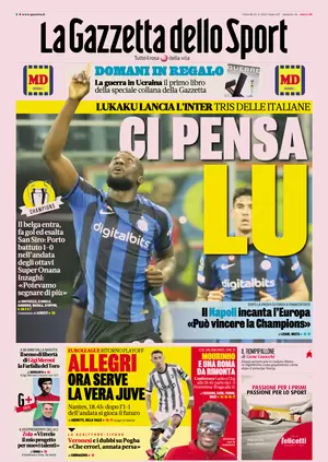 Rassegna stampa: prime pagine quotidiani sportivi – 23 febbraio 2023 27 la gazzetta dello sport 074155355