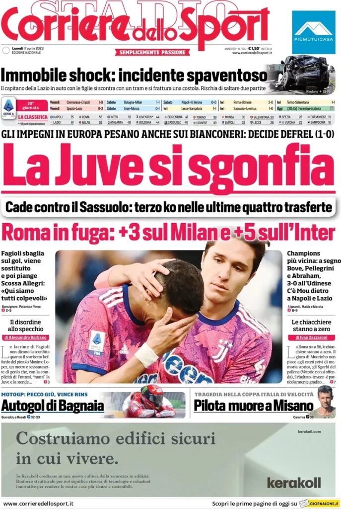 Le prime pagine dei principali quotidiani sportivi – 17 aprile 29 IMG 9384