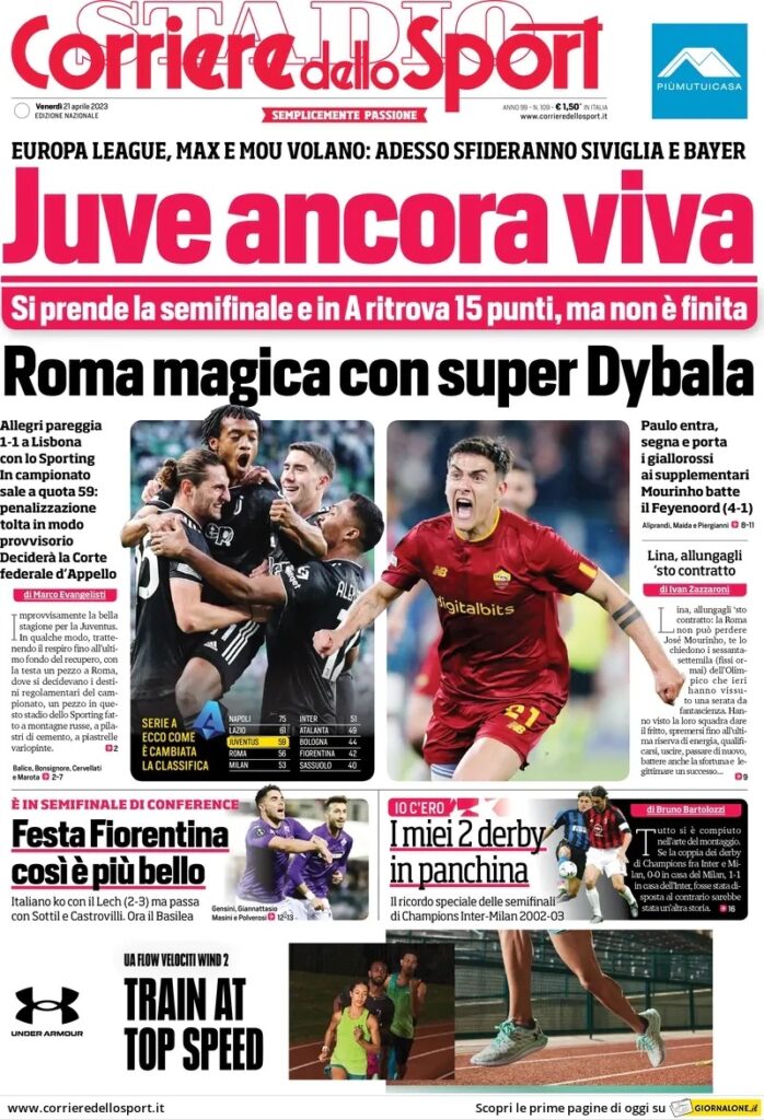 Le prime pagine dei principali quotidiani sportivi – 21 aprile 27 IMG 9456
