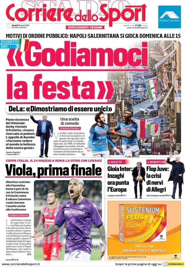 Le prime pagine dei principali quotidiani sportivi – 28 aprile 28 IMG 9545