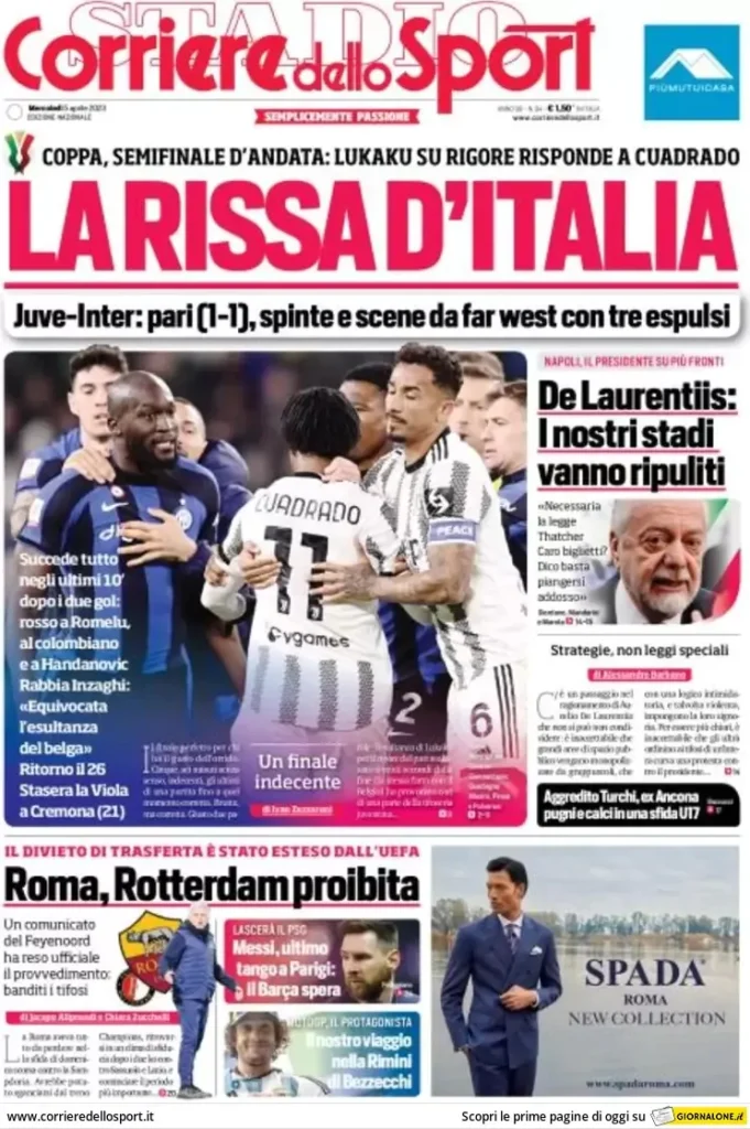 Le prime pagine dei principali quotidiani sportivi – 5 aprile 28 WhatsApp Image 2023 04 05 at 07.57.21