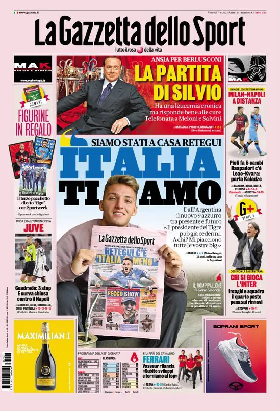Le prime pagine dei principali quotidiani sportivi – 7 aprile 29 WhatsApp Image 2023 04 07 at 07.43.45