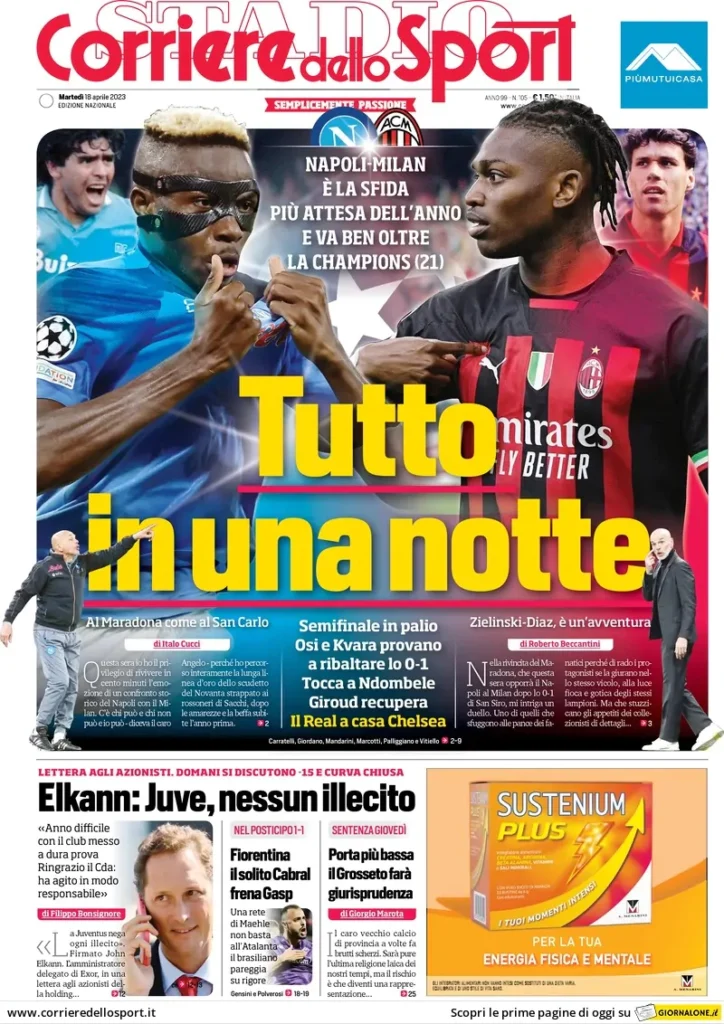 Le prime pagine dei principali quotidiani sportivi – 18 aprile 28 WhatsApp Image 2023 04 18 at 07.55.56