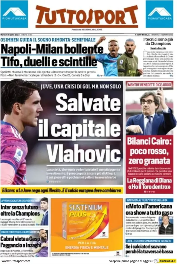 Le prime pagine dei principali quotidiani sportivi – 18 aprile 29 WhatsApp Image 2023 04 18 at 07.56.16