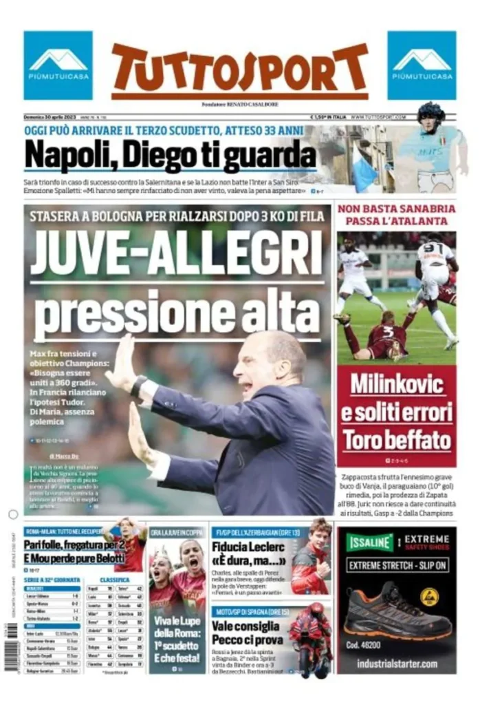 Le prime pagine dei principali quotidiani sportivi – 30 aprile 27 WhatsApp Image 2023 04 30 at 07.08.13