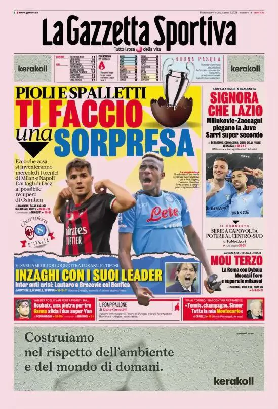 Le prime pagine dei principali quotidiani sportivi – 9 aprile 28 image 6