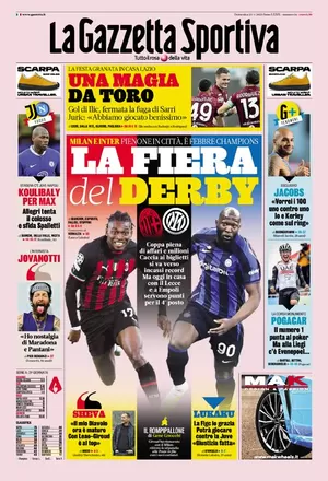 Le prime pagine dei principali quotidiani sportivi – 23 aprile 27 la gazzetta dello sport 070729762