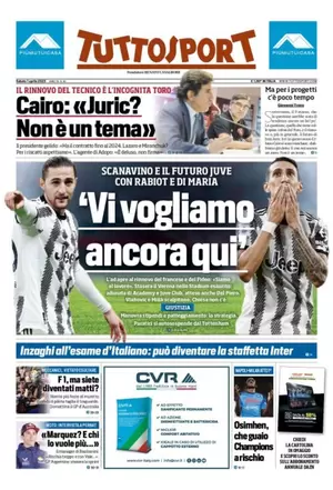 Le prime pagine dei principali quotidiani sportivi – 1 aprile 29 tuttosport 001305246