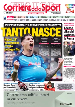 Le prime pagine dei principali quotidiani sportivi – 1 maggio 28 corriere dello sport 010012464