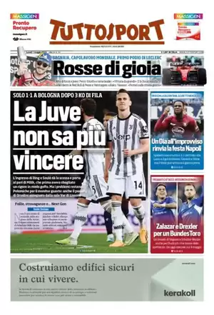 Le prime pagine dei principali quotidiani sportivi – 1 maggio 29 tuttosport 002311762