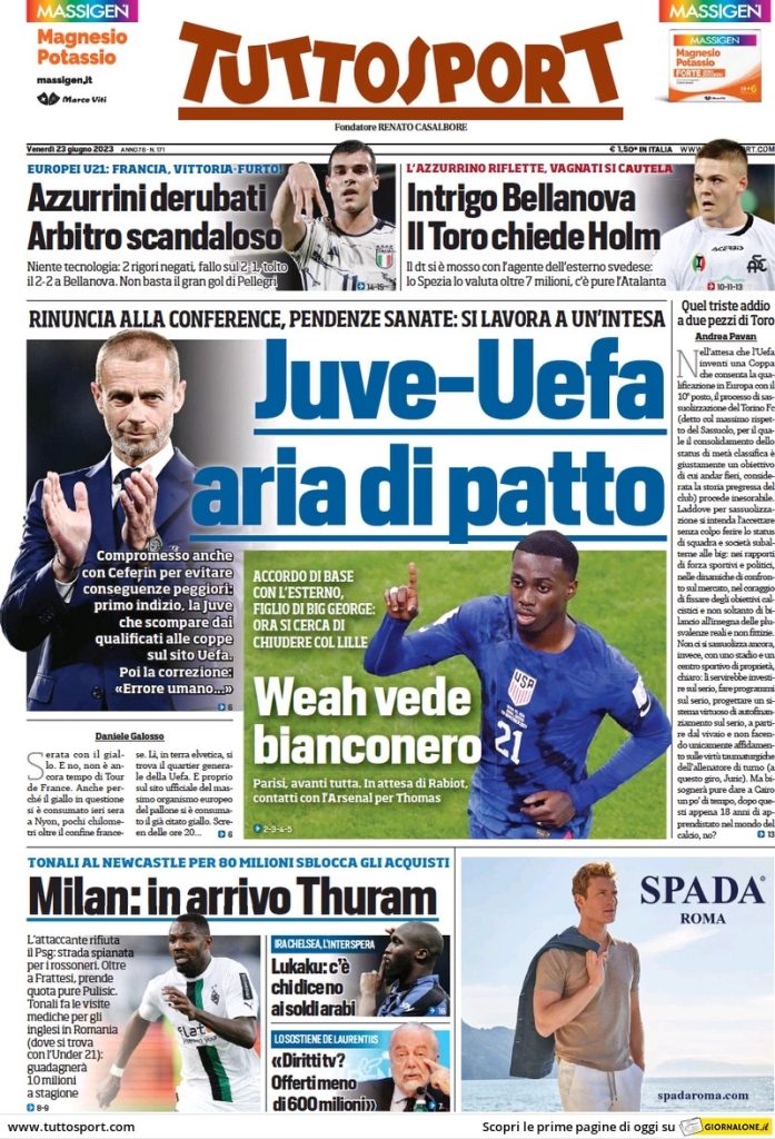 Le prime pagine dei principali quotidiani sportivi – 23 giugno 29 IMG 0698