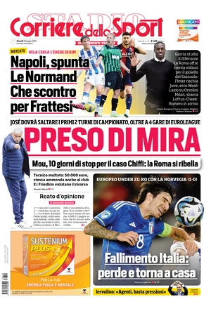 Le prime pagine dei principali quotidiani sportivi – 29 giugno 28 corriere dello sport 070957378