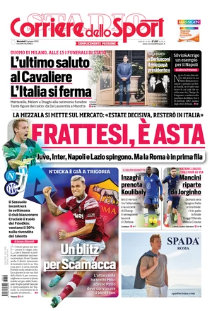 Le prime pagine dei principali quotidiani sportivi – 14 giugno 28 corriere dello sport 072431217