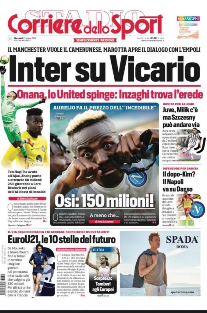Le prime pagine dei principali quotidiani sportivi – 21 giugno 28 whatsapp image 2023 06 21 at 00.27.36 768x1162 1
