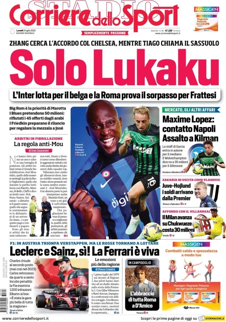 Le prime pagine dei principali quotidiani sportivi – 3 luglio 28 IMG 0838