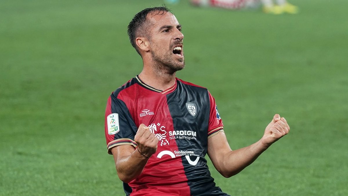 Marco Mancosu of Cagliari reacts during the Serie A TIM match