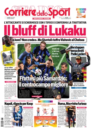 Le prime pagine dei principali quotidiani sportivi – 31 luglio 28 corriere dello sport 070927461