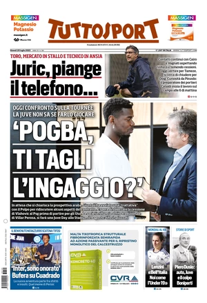 Le prime pagine dei principali quotidiani sportivi – 20 luglio 29 tuttosport 073631084
